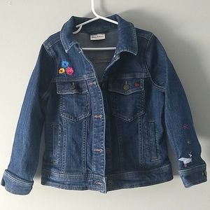 Hanna embroidered jean jacket, size 120 (6/7)